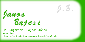 janos bajcsi business card